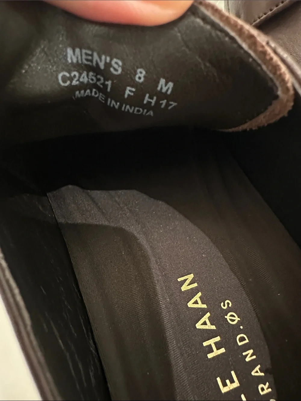Cole Haan Men's Dark Brown Leather Cap-Toe Oxfords